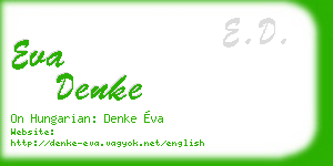 eva denke business card